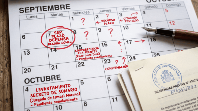 Fechas clave del calendario judicial del otoño de 2026