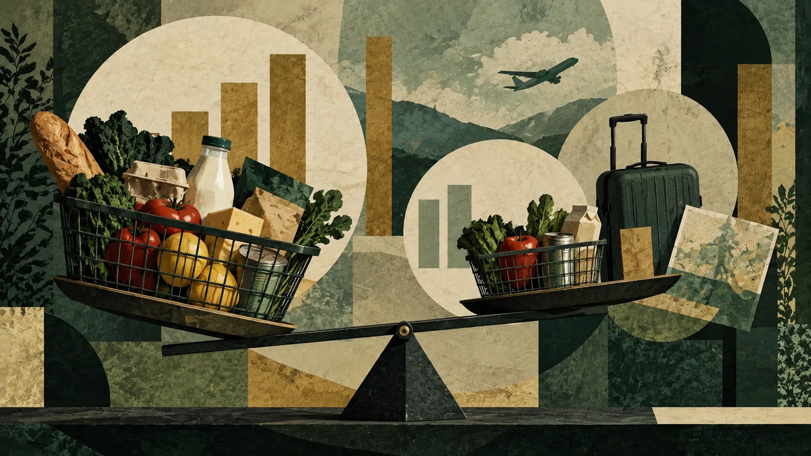 Dos cestas de consumo y desplazamientos con distinto peso en el presupuesto